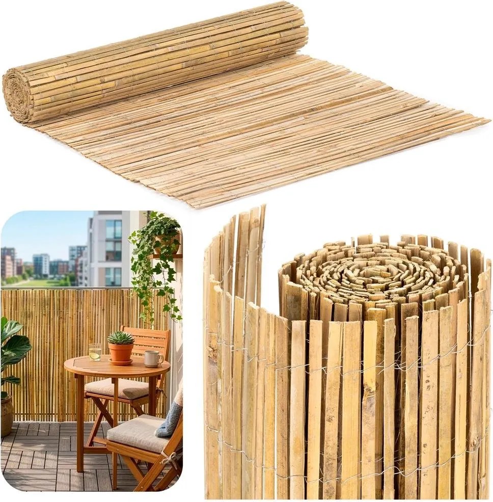 SPRINGOS Bambusová rohož na balkón a plot 1,8 x 5 m – maskovací kryt a zástena GA0229