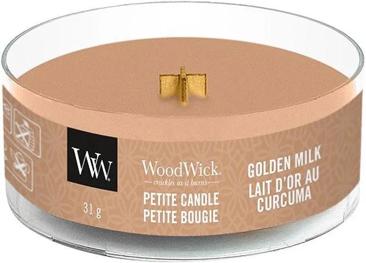 WoodWick Vonná sviečka WoodWick Petite - Golden Milk 31 g