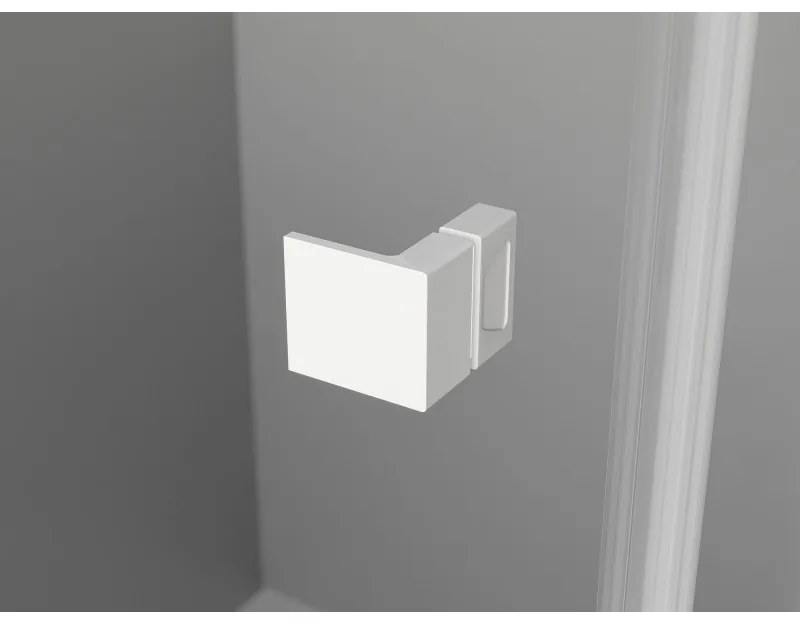 Mexen Lunar, L Duo výklopný sprchový kút 90 x 70 cm, 8mm číre sklo, biely profil, 834L-090L-070P-20-00