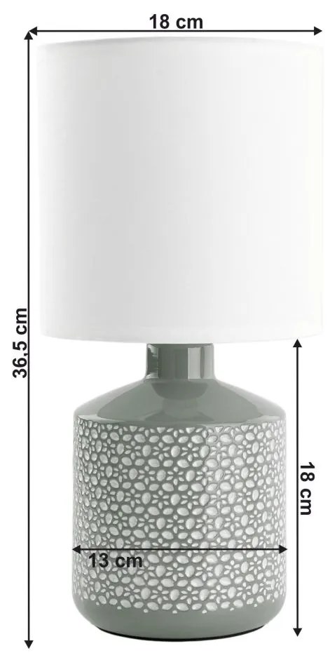 Stolná lampa, biela/sivá, OFRED