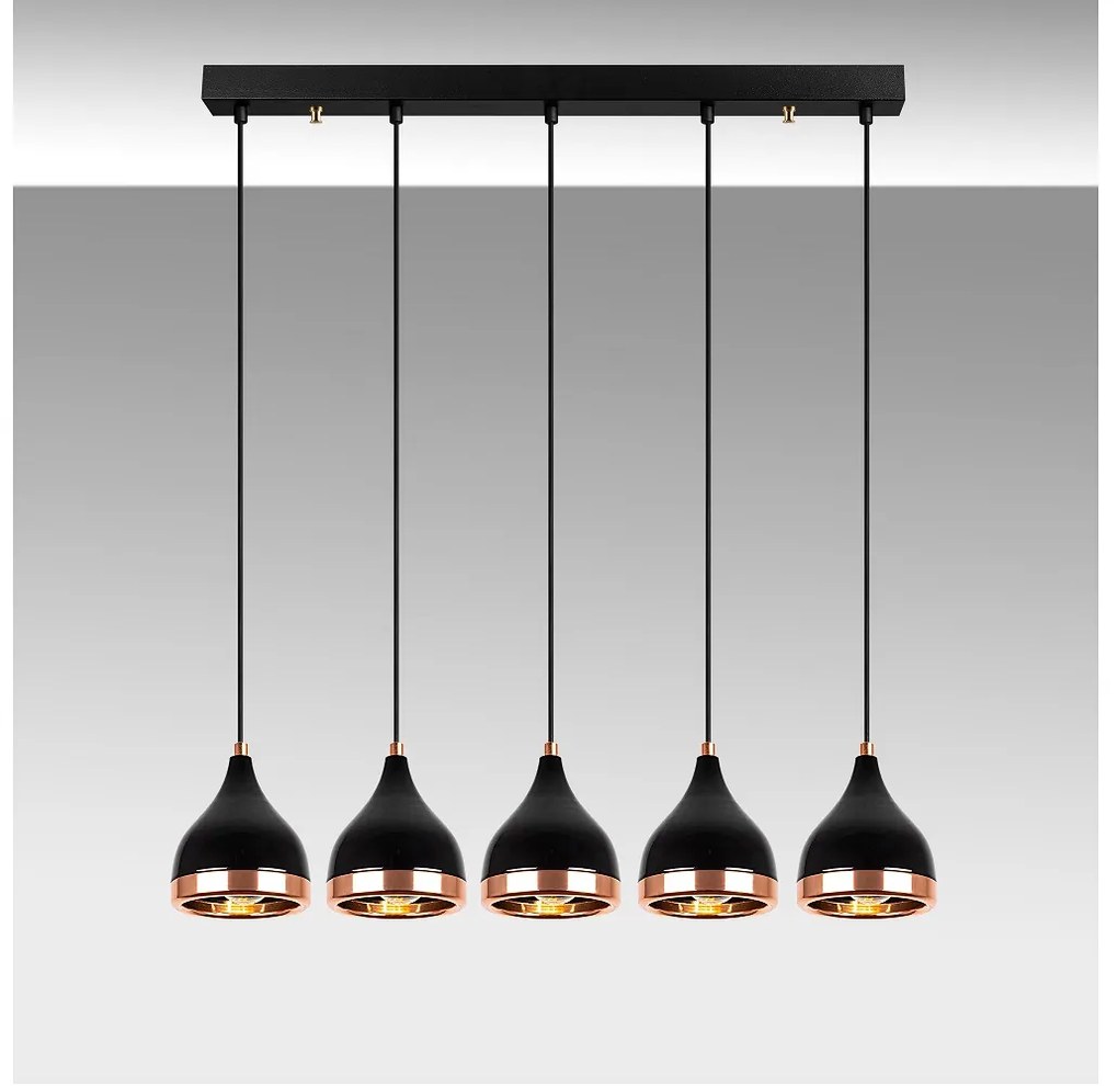 Dizajnový luster Salwah 85 cm čierny