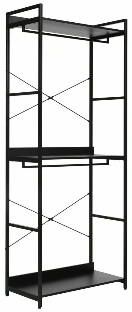 Otevřená šatní skříň Rin 01 200 cm černá