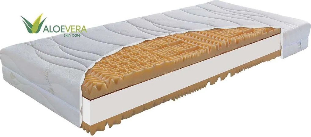 Penový matrac Materasso Moon Kokos Massage - 200 x 180 cm s poťahom Aloe Vera