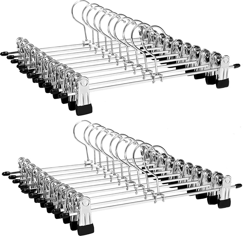 Sada ramínek na oblečení 20 ks POLYA stříbrná