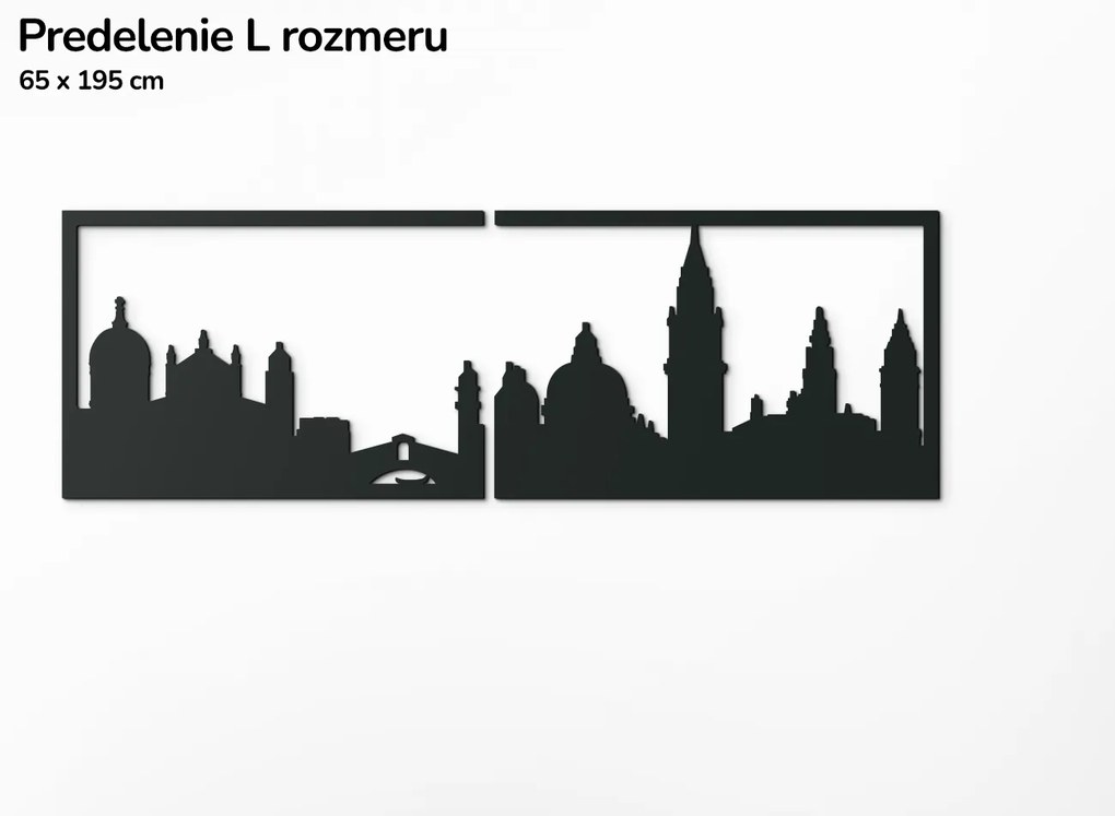 drevko Obraz Benátky panoráma Rozmer obrazu: 29,5 x 89 cm, Farba dekorácie: Čierna