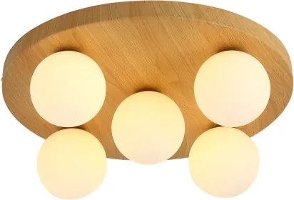 Brilagi - Stropné svietidlo LUND WOOD 5xG9/9W/230V pr. 40 cm drevené