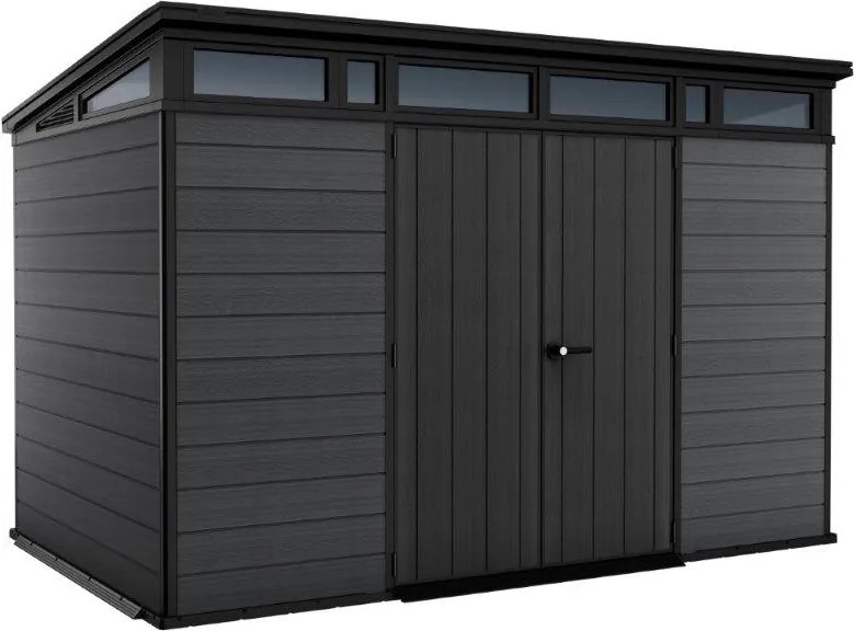 Záhradný domček Keter Cortina 2.0 11x7 grafitový, s podlahou