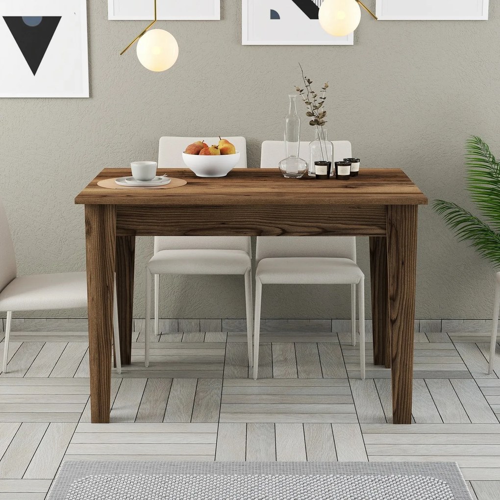 Jedálenský stôl (pre 4 osoby) Kim (Orech). Akcia -6%. Vlastná spoľahlivá doprava až k Vám domov. 1073315