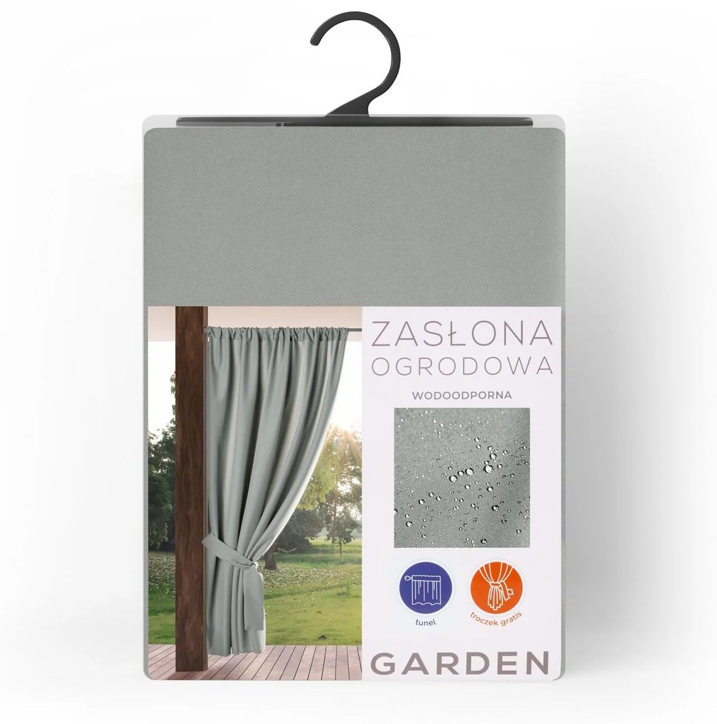 ZÁHRADNÝ VODEODOLNÝ ZÁVES NA PÁSKE GARDEN 155X200 CM STRIEBORNÁ
