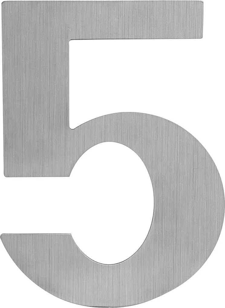 VÝPREDAJ Domová číslica - 150 mm - 5, 5, MP BN (brúsená nerez)