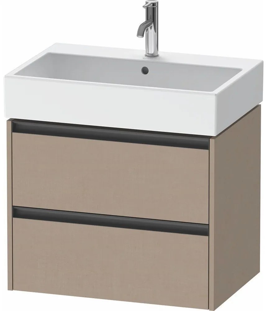 DURAVIT Ketho 2 závesná skrinka pod umývadlo, 2 zásuvky, 684 x 460 x 549 mm, plátno, K25276075750000