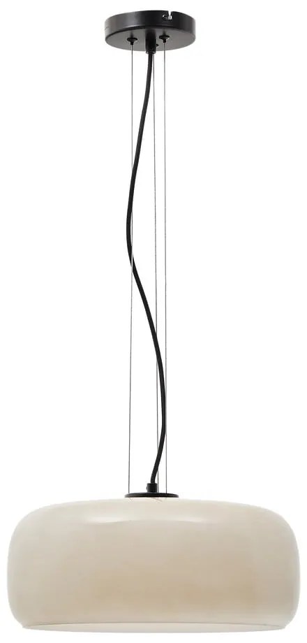 LED závesné svietidlo sivobéžové so skleneným tienidlom ø 38 cm Reig – Kave Home