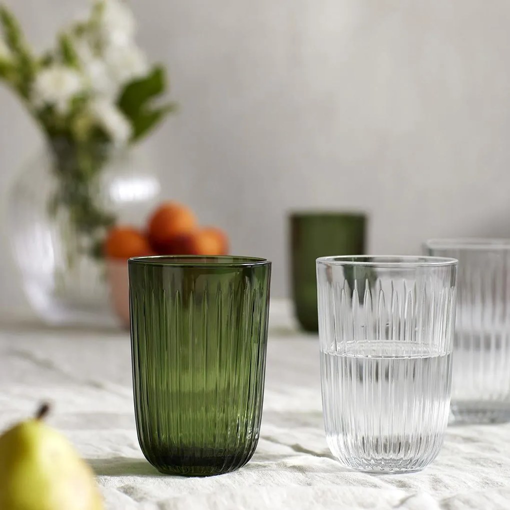 KÄHLER Pohár na vodu Hammershøi Green 370 ml – set 4 ks