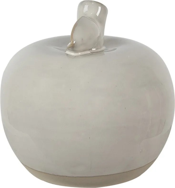 Béžová porcelánová dekorácia jablko Apple L - Ø 13*13 cm