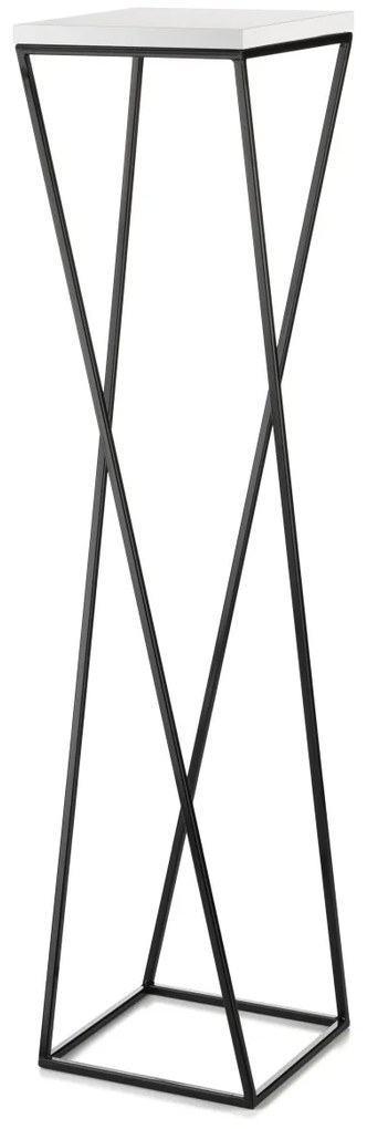 STOJAN NA KVETINÁČ LOFT7 100X24X24 CM ČIERNA/BIELA