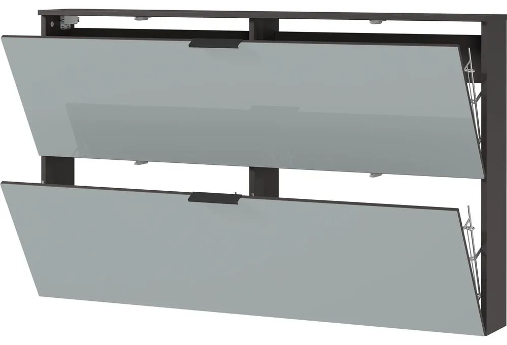 Sivý výklopný/závesný botník Valega - Germania