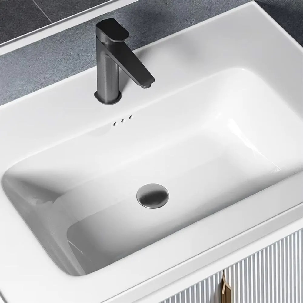 Rea Astor, súprava kúpeľňového nábytku s umývadlom 60cm, biela matná, REA-M0003