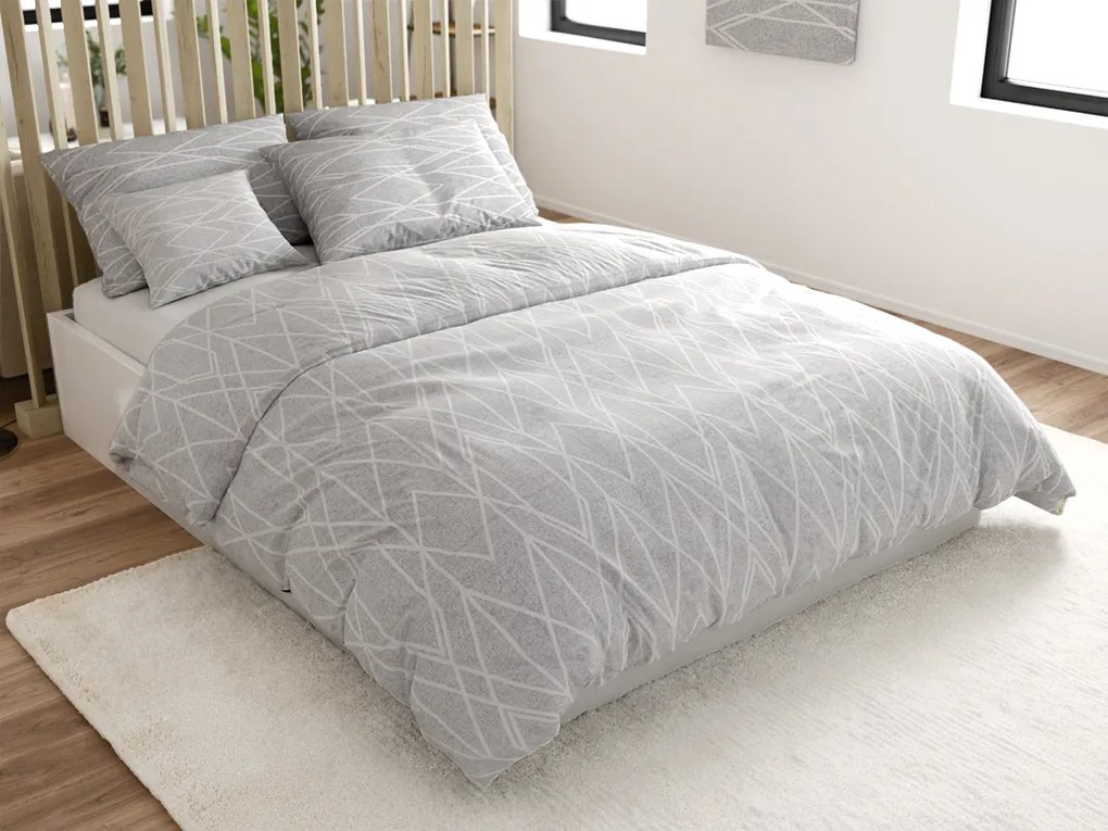 Krepové obliečky z Renforcé bavlny GRAY STRIPES sivé Rozmer obliečky: 70 x 90 cm | 140 x 200 cm