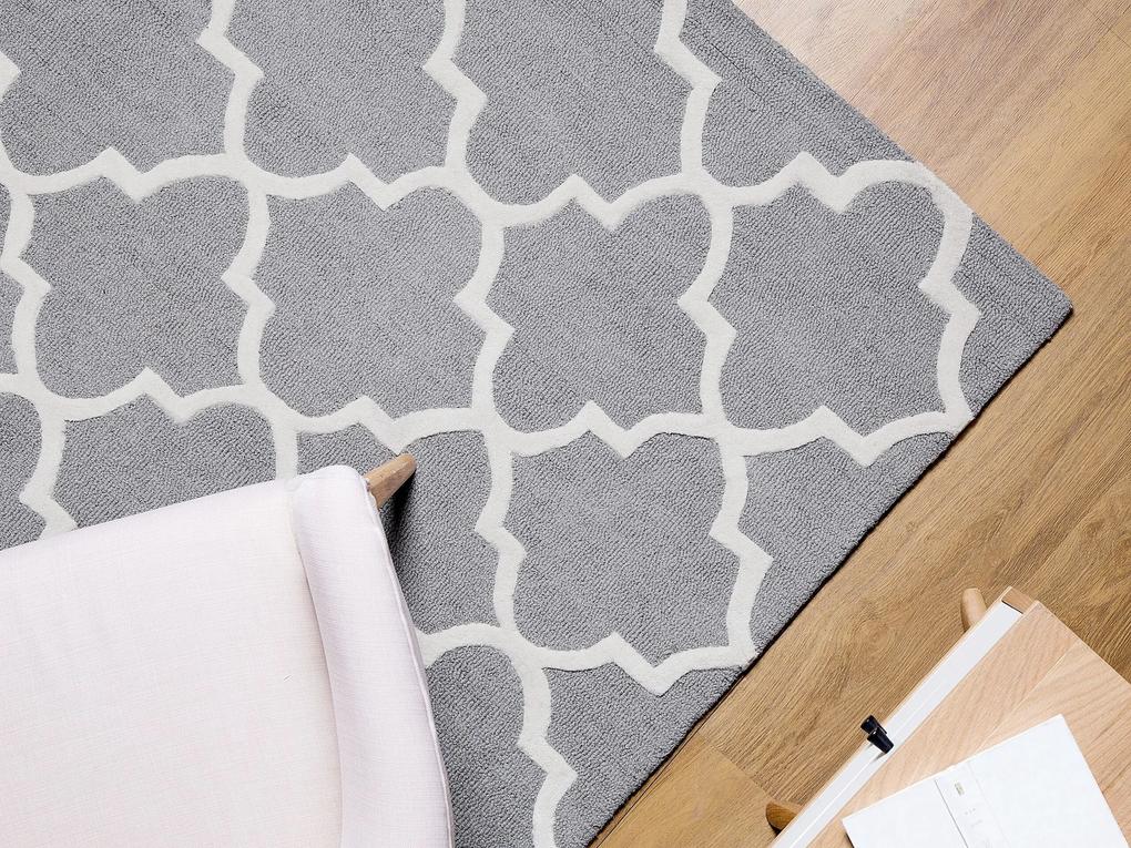 Bavlnený koberec 80 x 150 cm sivý SILVAN Beliani