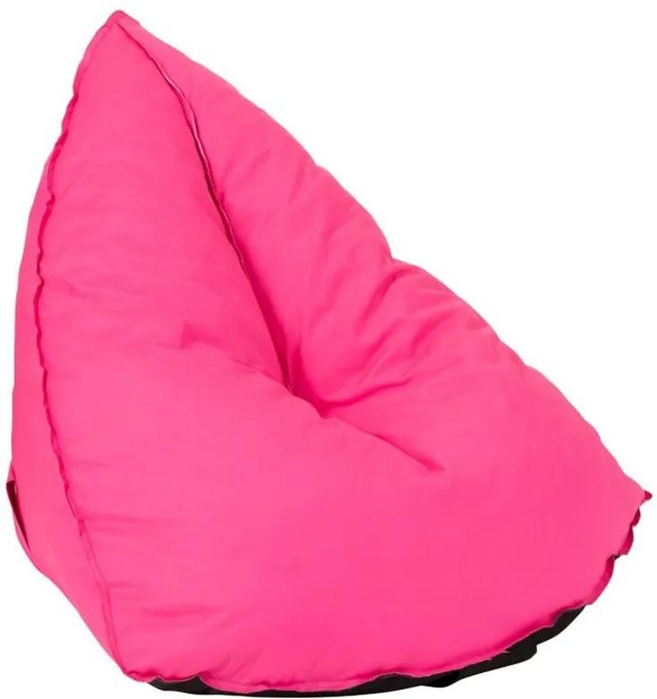 Ružový sedací vak Triangle - 94 * 100 * 81 cm