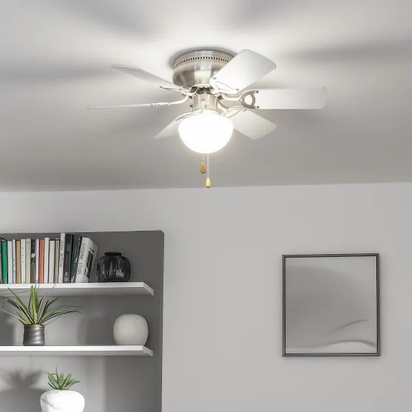 ZEVENTI - Stropný ventilátor GALDANA 1xE27/60W/230V šedá/biela