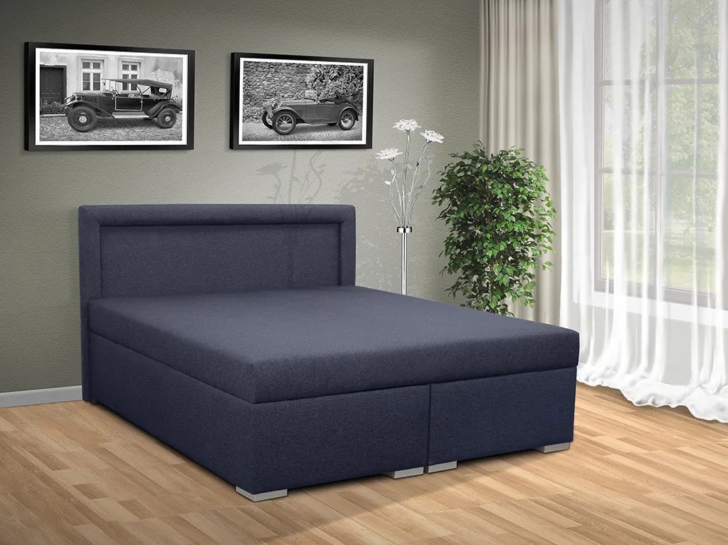 Čalúnená posteľ s úložným priestorom Tango 160 Typ farebného prevedenia: Savana krém 01, Typ čela: B