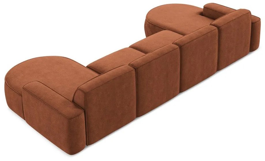 Terakotová ženilková rohová pohovka (do tvaru "U") Omao – Makamii