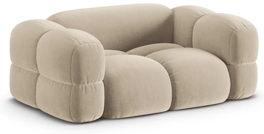 Béžová zamatová pohovka 180 cm Loretto – Cosmopolitan Design