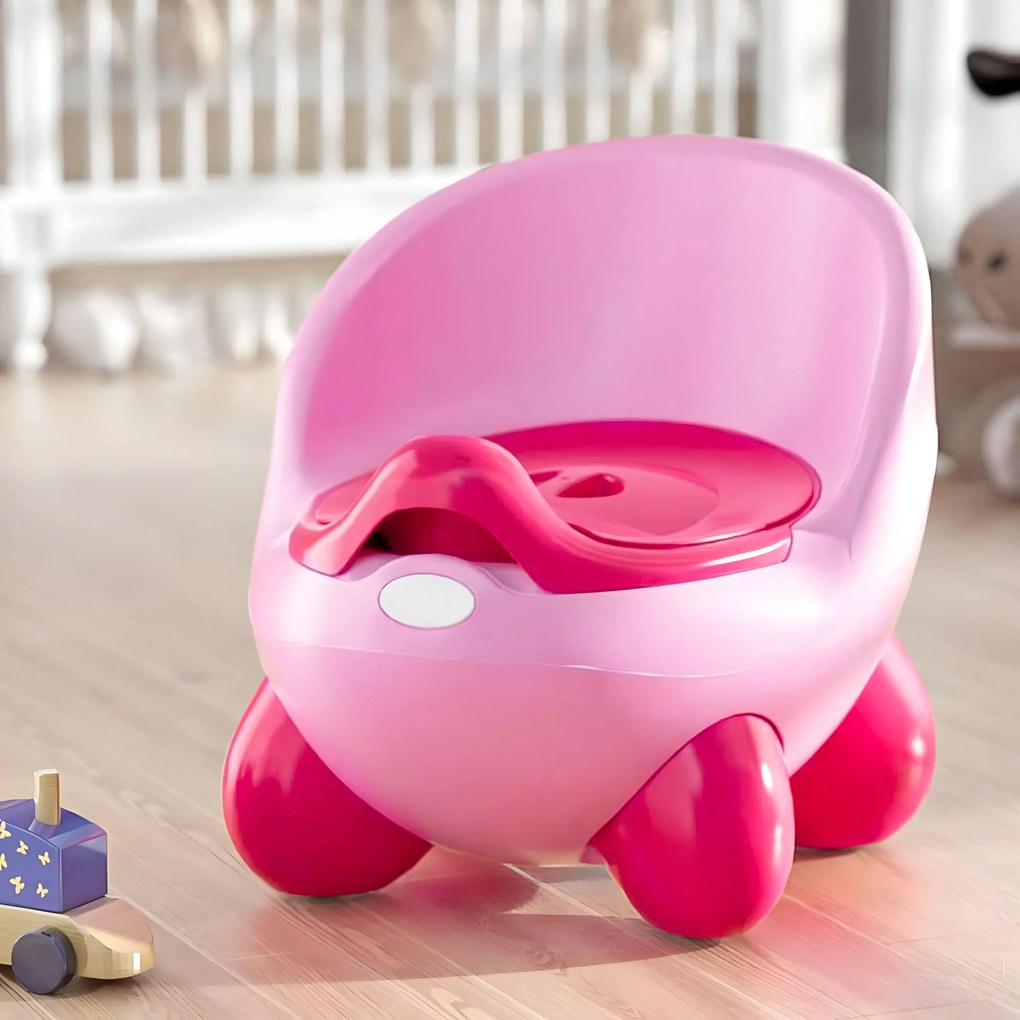 WC nočník pre deti, protišmykové nožičky, ružové ECOTOYS