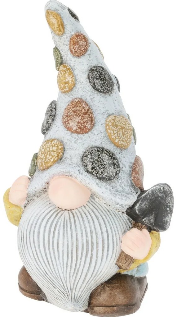 Záhradný trpaslík s lopatkou, polyresin, 23 x 17,5 x v. 41 cm