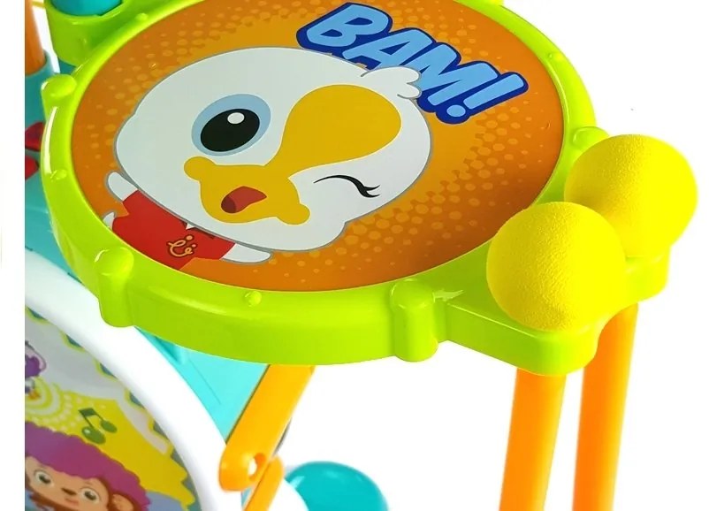 LEAN TOYS Farebné bubny pre dieťa + stolička