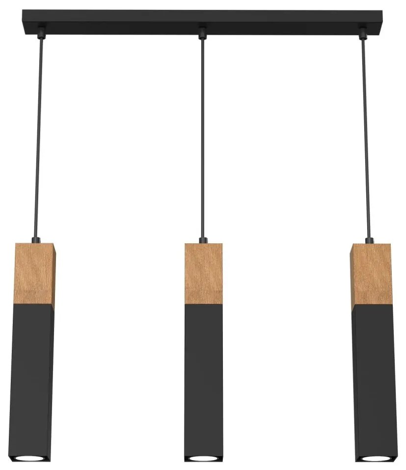 Luster na lanku TULUM 3xGU10/60W/230V čierna