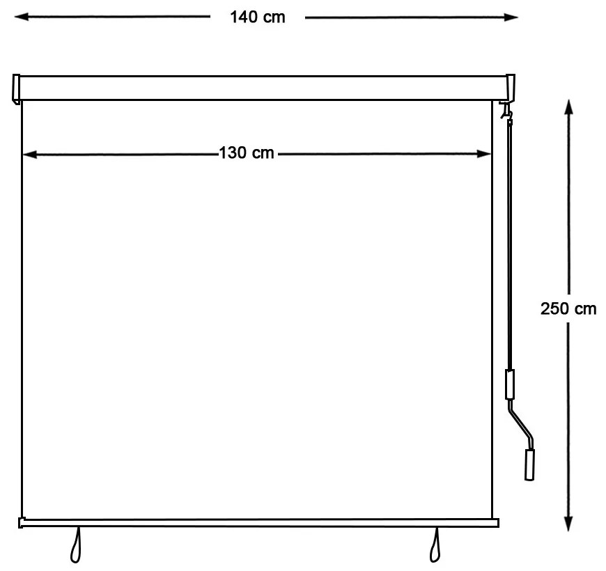 Vertikálna markíza, 1,3*2,5m, sivá