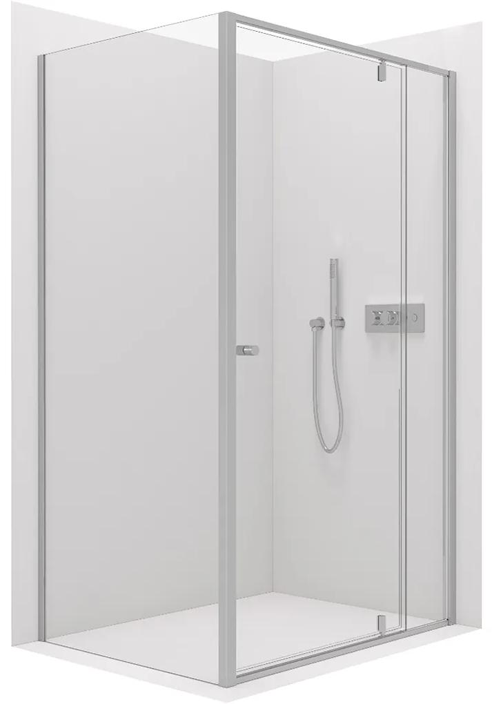 Cerano Santini, sprchovací kút s krídlovými dverami 140(dvere) x 90(stena) x 195 cm, 6mm číre sklo, chrómový profil, CER-CER-426247