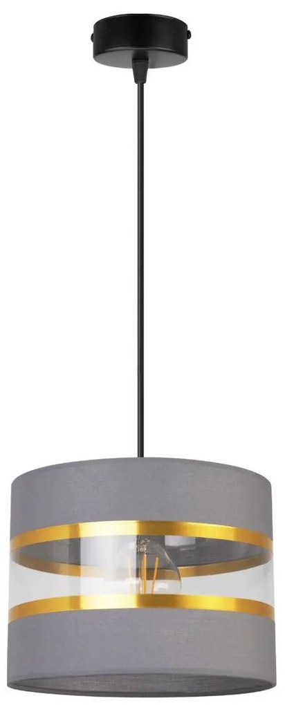 Závesné svietidlo Elegance, 1x textilné tienidlo (výber zo 6 farieb), (výber z 2 farieb konštrukcie), g