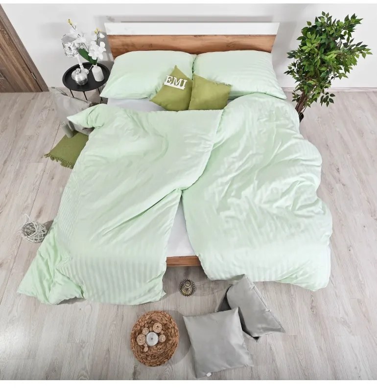 Obliečky damaškové zelené EMI, Vankúš 50x50