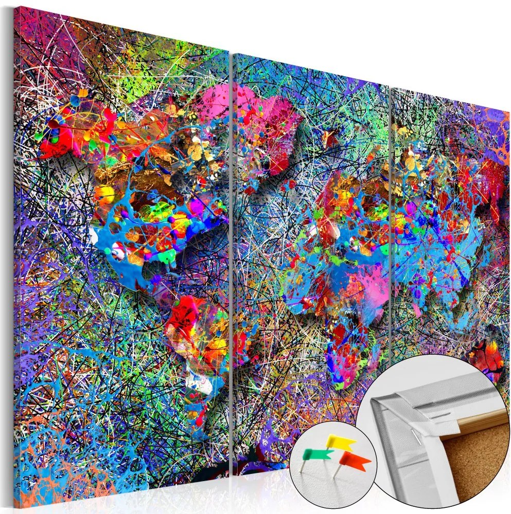 Bimago Obraz na korku - Colourful Whirl 120x80 cm