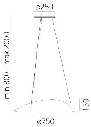 Artemide 1401010APP-LED Stmievateľný luster na lanku AMELUNA LED/41W/230V 3000K