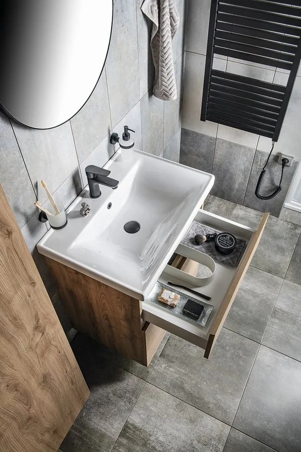 Aqualine Sapho, ALTAIR umývadlová skrinka 67x60x45cm, dub emporio