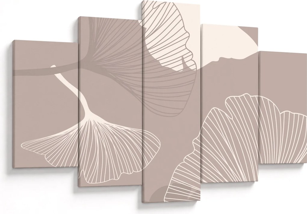 Obraz - Béžové listy N⁰1 (150x105 cm)