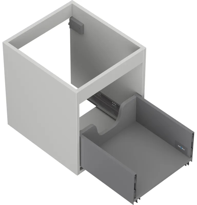 Mexen Box-A, závesná skrinka 40 cm, 1 zásuvka, sivá matná, 91AX0-0400-470-1-62