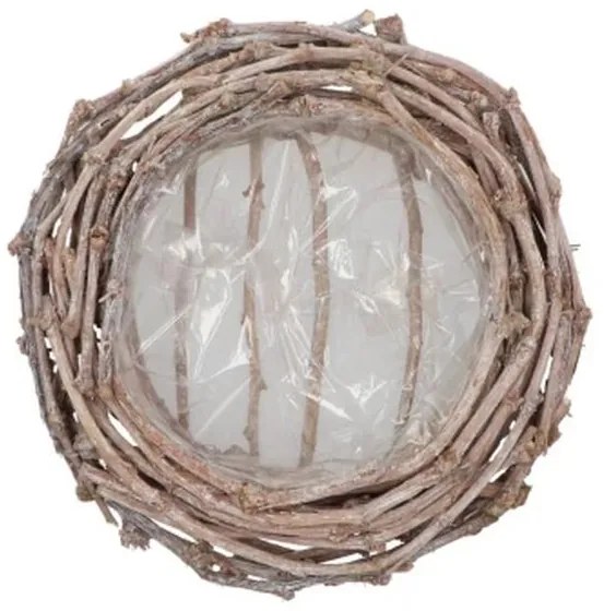 Šedý kvetináč veniec z hroznových vetiev Grape Branch - Ø 30 cm