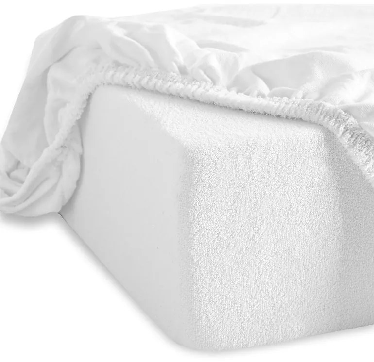 Plachta posteľná biela froté EMI, Plachta 90x200