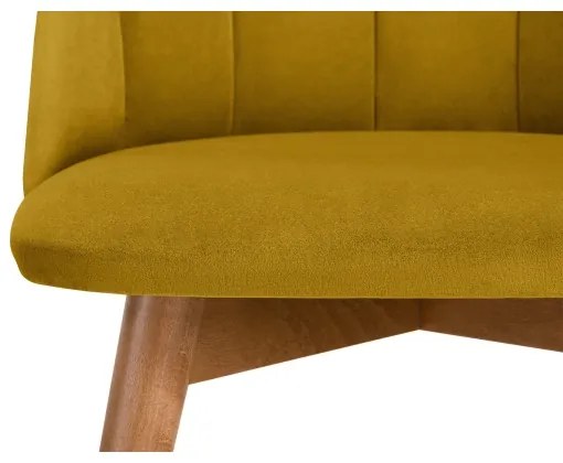 Jedálenská stolička BAKERI 86x48 cm žltá/svetlý dub