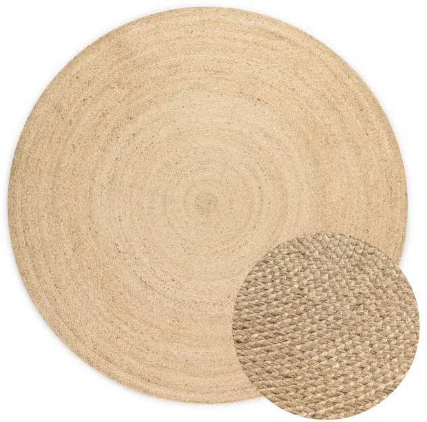 Koberec Hanse Home Jute Braided Rangpur naturálny / ivory