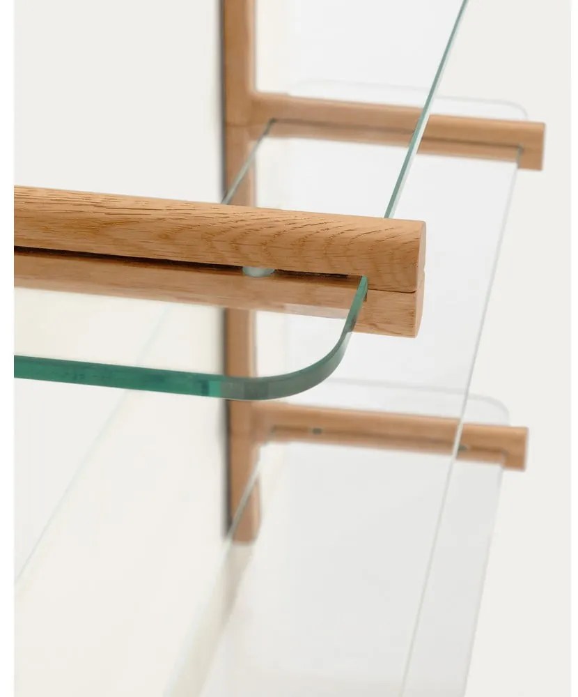 Sklenený modulárny policový systém v prírodnej farbe 110x28x30,5 cm Sitra – Kave Home