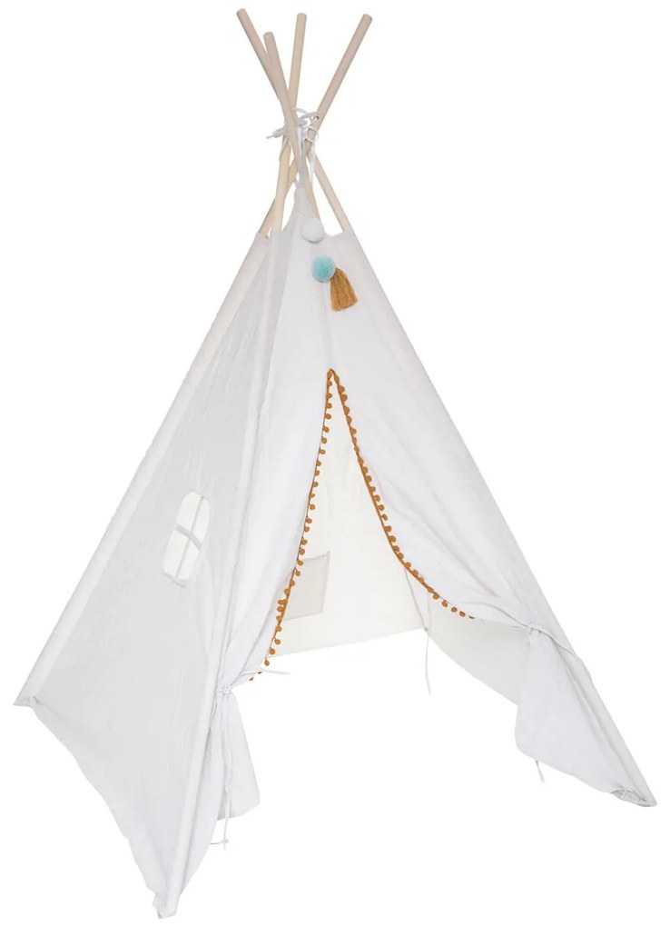 JJA Detský teepee stan Manitoba - Béžová