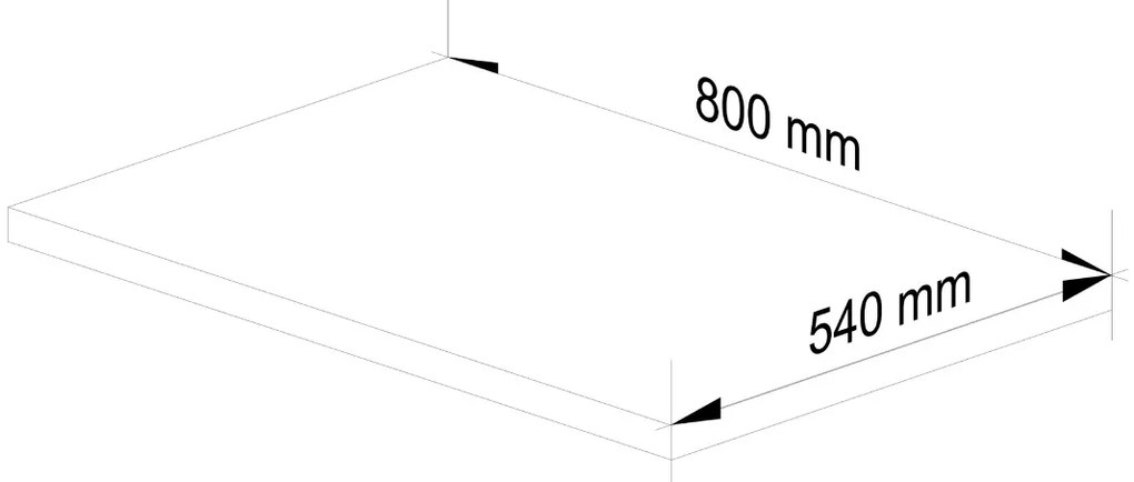 Kuchynská pracovná doska S80 Lima - biela