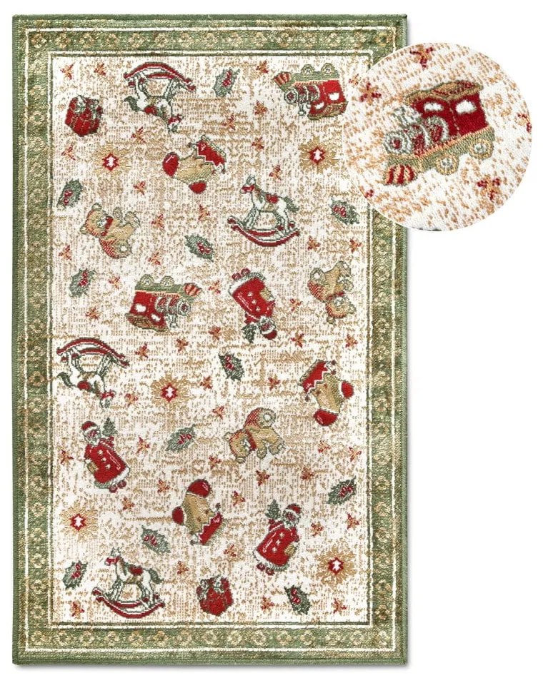 Zelený koberec s vianočným motívom s prímesou bavlny 50x80 cm Toy's Delight Green Christmas – Villeroy&amp;Boch