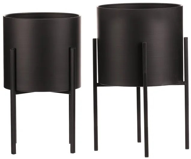 Autronic BONTEC Stojan - kovový, okrúhly, čierny mat, cena za sadu 2 ks Farba: Čierna